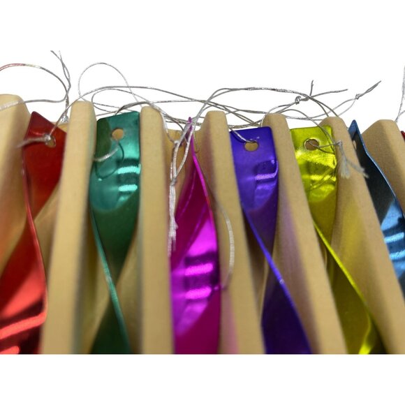 Shiny-Brite 12 Metal Christmas Tree Diamond Icicles Vintage American 1940s Desig - Picture 3 of 15